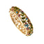 Ethnic Vintage Rose Enamel Inlay Crystal Women's Bangle Bracelet