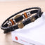 Ethnic Vintage Eye Multi-Layered Adjustable Leather Beaded Bracelet