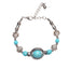 Ethnic Retro Turquoise Beaded Alloy Women's Bracelet Chain