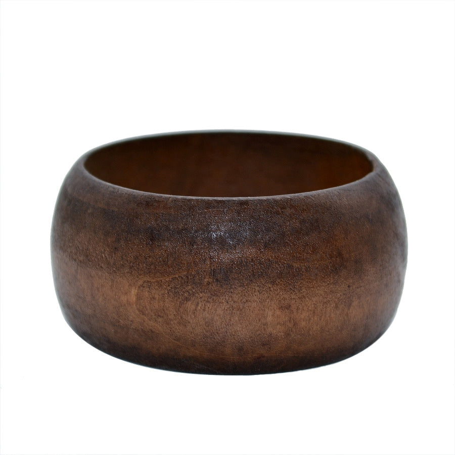 Ethnic Vintage Round Wood Bangle Bracelet