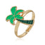 Ethnic Tree Alloy Adjustable Women's Rings - Minimalist Beach Palm Design