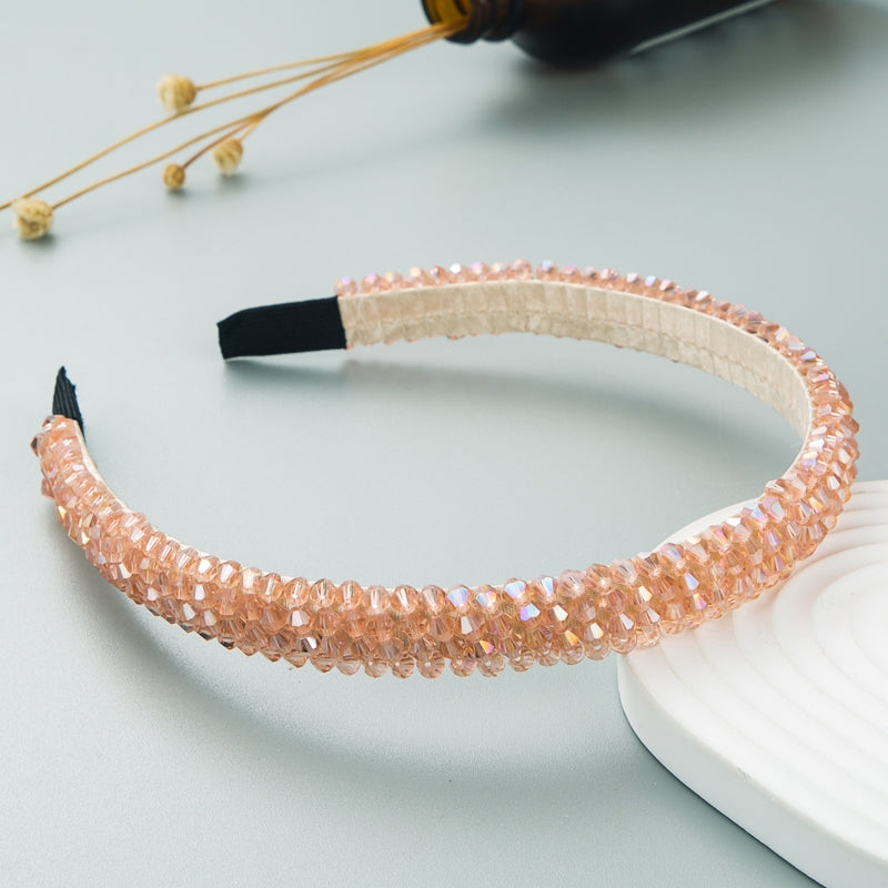 Ethnic Crystal Beaded Headband - Minimalist Style Hair Accessory