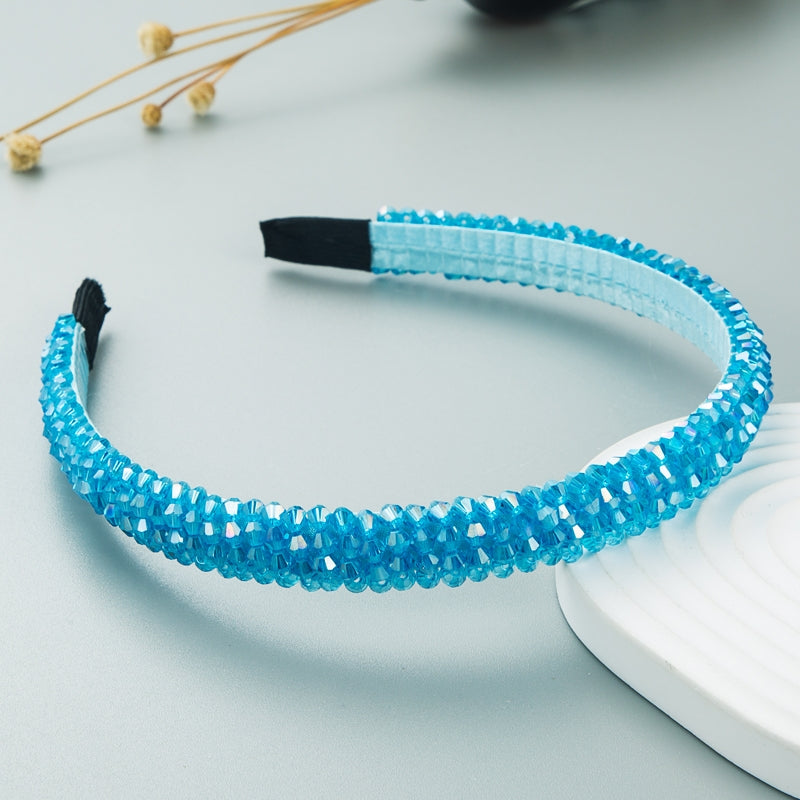 Ethnic Crystal Beaded Headband - Minimalist Style Hair Accessory