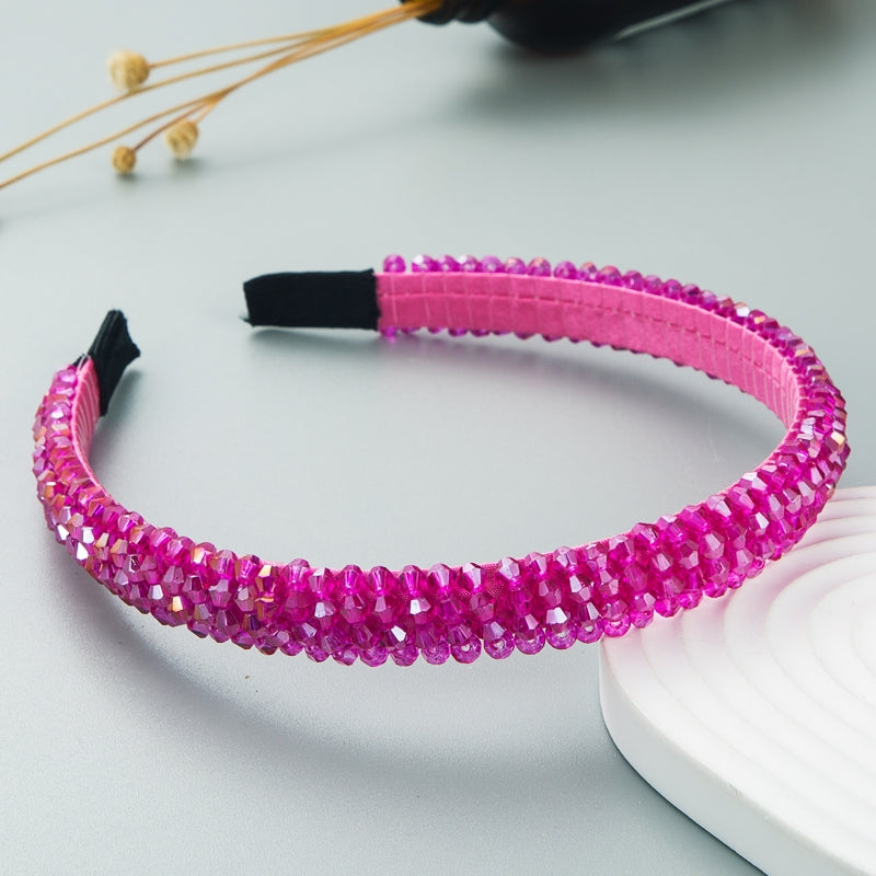 Ethnic Crystal Beaded Headband - Minimalist Style Hair Accessory