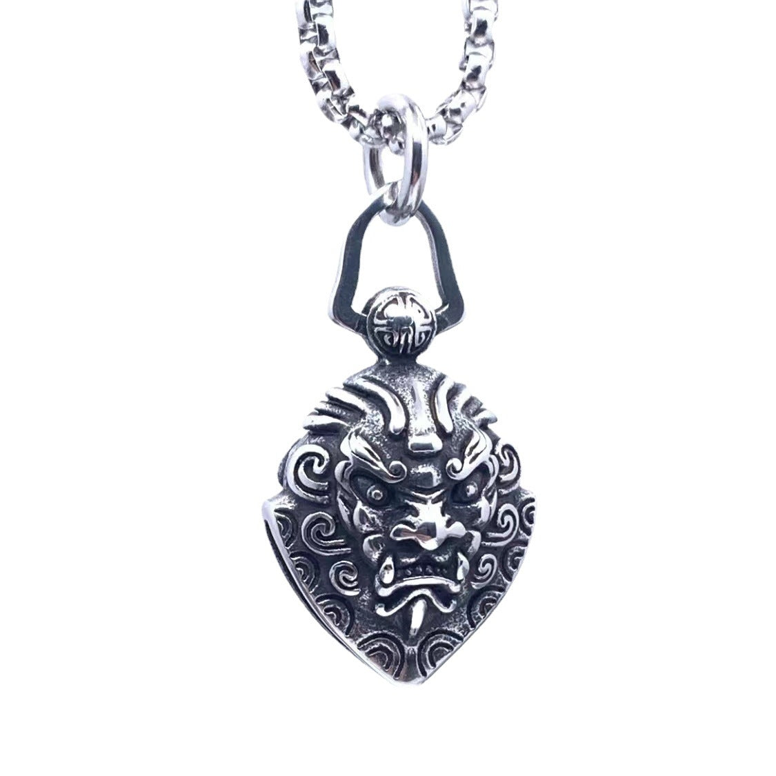 Ethnic Titanium Steel Beast Pendant Necklace for Men and Women