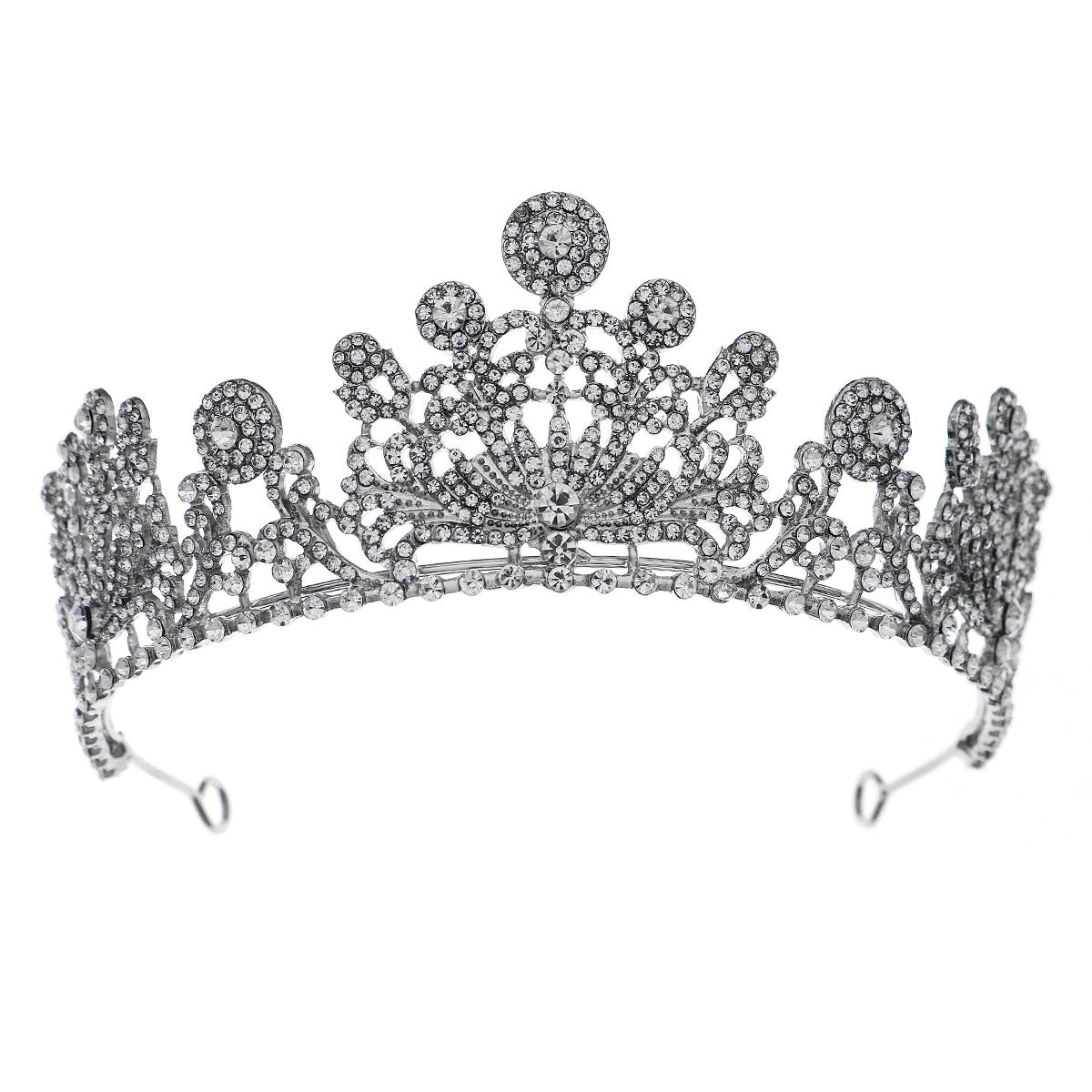 European Bridal Wedding Rhinestone Princess Alloy Crown