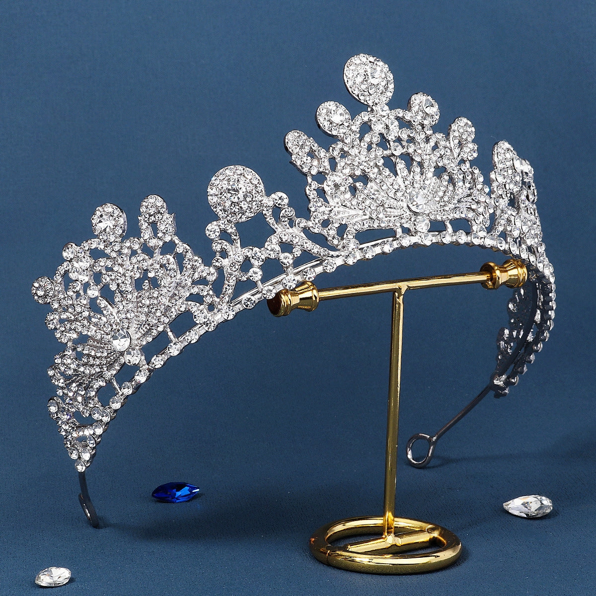 European Bridal Wedding Rhinestone Princess Alloy Crown