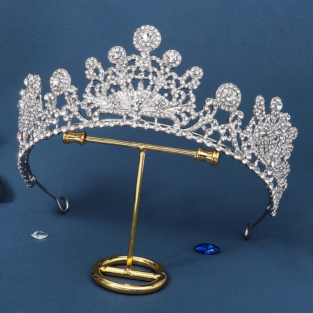 European Bridal Wedding Rhinestone Princess Alloy Crown