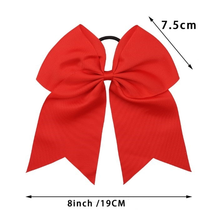 8-Inch Large Bow Rubber Band Hair Tie with Thread Webbing Swallowtail Headdress