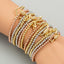 European American Hip-hop Style Copper Zircon Elastic Bracelet Set