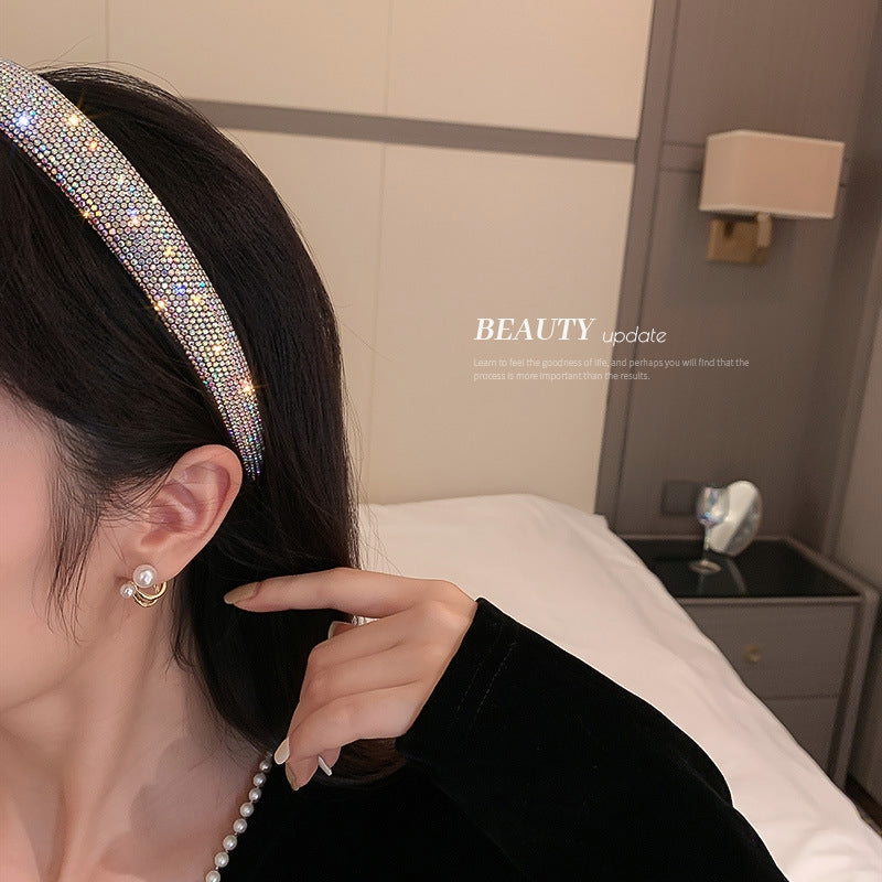 European American Rhinestone Fashion Colorful Hair Hoop