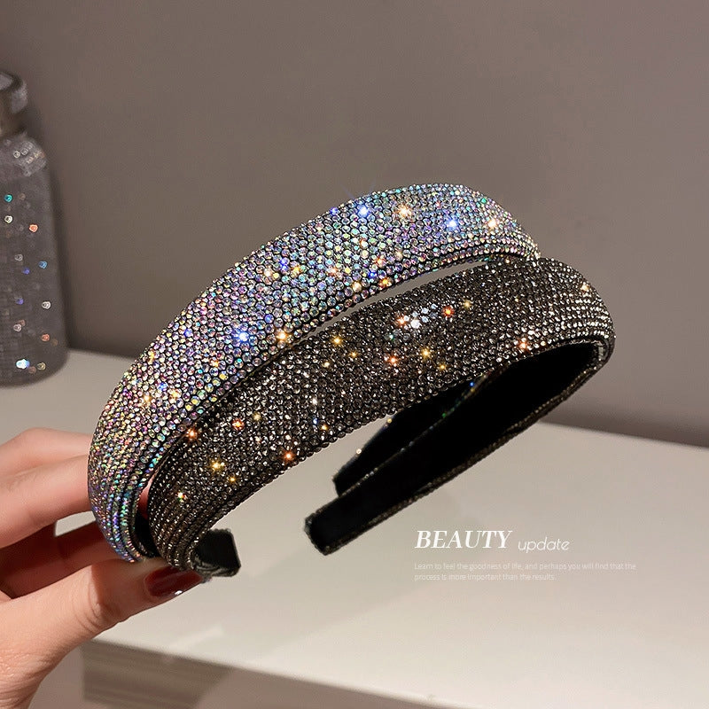 European American Rhinestone Fashion Colorful Hair Hoop