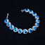 European Luxury Heart-shaped Blue Gemstone Bracelet