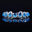 European Luxury Heart-shaped Blue Gemstone Bracelet