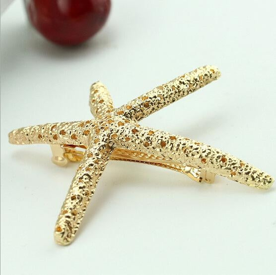 European Starfish Metal Hair Clip Accessory