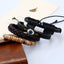 European American Retro Woven Cowhide Eye Leather Bracelet Set for Men