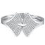 European Ginkgo Leaf Open Cuff Diamond Fan-shaped Bracelet