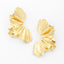 Exaggerated Irregular Alloy Plated Women's Earrings - Artistic Retro Pleated Design