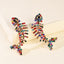 Exaggerated Diamond Fish Bone Claw Chain Fashion Earrings