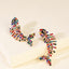 Exaggerated Diamond Fish Bone Claw Chain Fashion Earrings