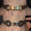 Exaggerated Geometric Metal PU Leather Choker Necklace - Y2K Punk Style