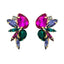 Exaggerated Multi-Layer Alloy Glass Rhinestone Earrings for Women