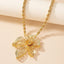 Exquisite Floral Alloy Pendant Necklace for Women