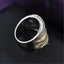 Exaggerated Vintage Dual-Tone Geometric Unisex Ring