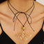 Exaggerated Geometric Alloy Pendant Necklace for Women