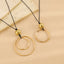 Exaggerated Geometric Alloy Pendant Necklace for Women