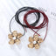 Exaggerated Heart and Pearl Flower Pendant Long Choker Necklace