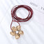 Exaggerated Heart and Pearl Flower Pendant Long Choker Necklace