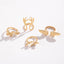 Exaggerated Modern Animal Butterfly Deer Antler Gold Open Ring Set for Women