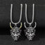 Exaggerated Punk Demon Mask Stainless Steel Pendant Necklace for Men