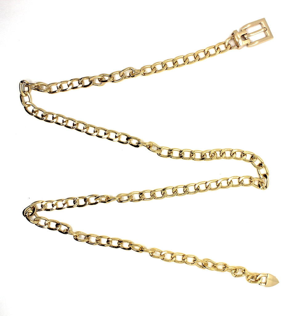 Exaggerated Punk Metal Chain Belt for Women and Men Fashion Accessory
