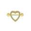 Exaggerated Punk Heart Shape Zircon Rhinestone Chest Ring Jewelry