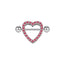 Exaggerated Punk Heart Shape Zircon Rhinestone Chest Ring Jewelry