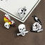 Exaggerated Skull Rose Alloy Enamel Unisex Brooch