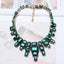 Exaggerated Geometric Glass Gemstone Women's Necklace