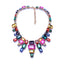 Exaggerated Geometric Glass Gemstone Women's Necklace