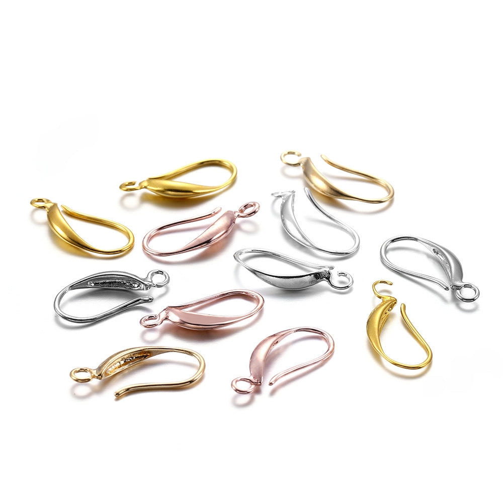 DIY Metal Smooth Ear Hook Clip - Semi-Finished Earring Accessories Wholesale