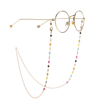 Colorful Crystal Handmade Eyeglasses Chain for Reading Glasses