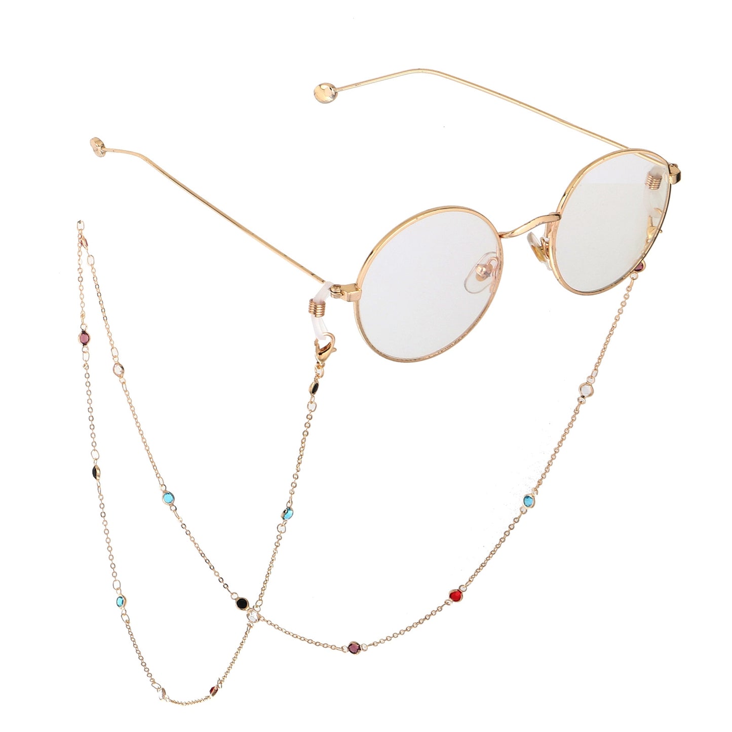 Colorful Micro Glass Bead Handmade Eyeglasses Chain - Anti-Lost Reading Glasses Strap