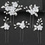 Floral Alloy Hairpin Set - U-Shaped Bridal Wedding Tiara Headwear