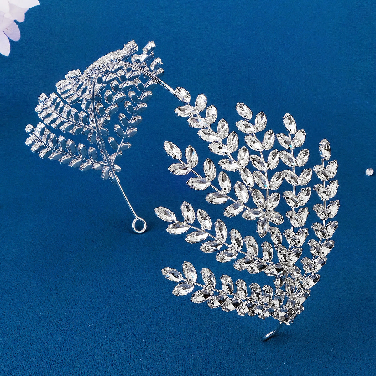 Fairy Leaf Flower Rhinestone Embellished Hairband