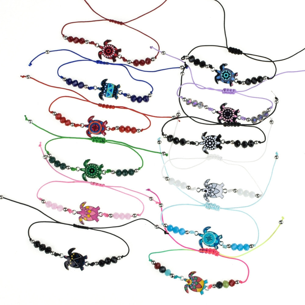 Butterfly Elephant & Unicorn Crystal Beaded Rope Bracelet Set for Women and Kids