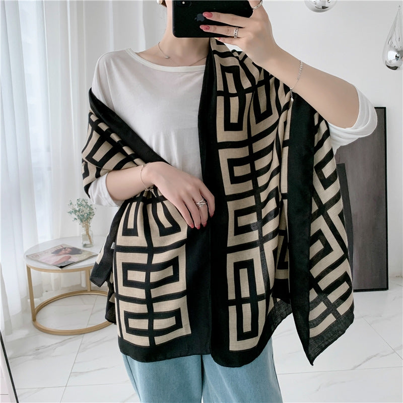 Fashion Elegant Large Silk Scarf Shawl for Women