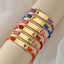 Fashion Stainless Steel Personalized Engraved Bracelets with Colorful Handmade Braided Cord