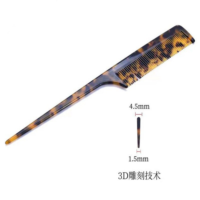 Fashion Acetate Hairdressing Comb for Long Hair - Pointed Tail, Anti-Static Dense Teeth