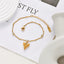 Fashion Adjustable Heart Pendant Rhinestone Stainless Steel Anklet Bracelet